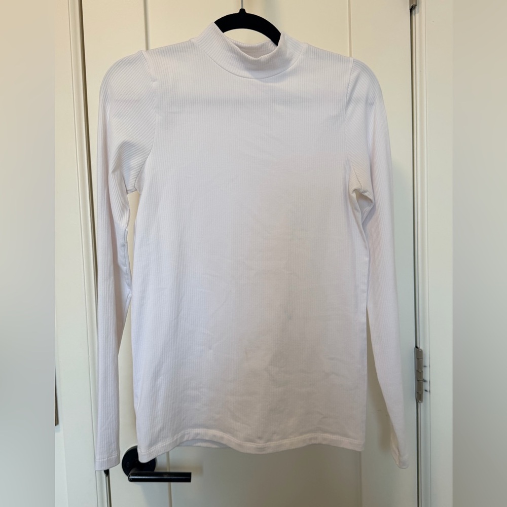 Athleta White Long Sleeve Blouse